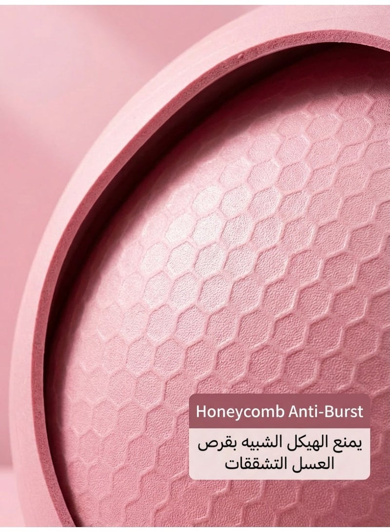 Light Pink Yoga Ball 25cm, Non-Slip, Burst-Proof, High Resilience PVC Material for Yoga, Pilates, Fitness, Dance, Postpartum Recovery | Safe, Eco-Friendly and Durable - Image 4